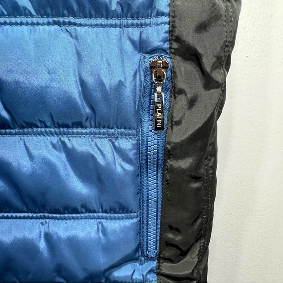 Men’s Black & Blue Colorblock Puffer Vest Zip Front Size Small - Picture 4 of 11